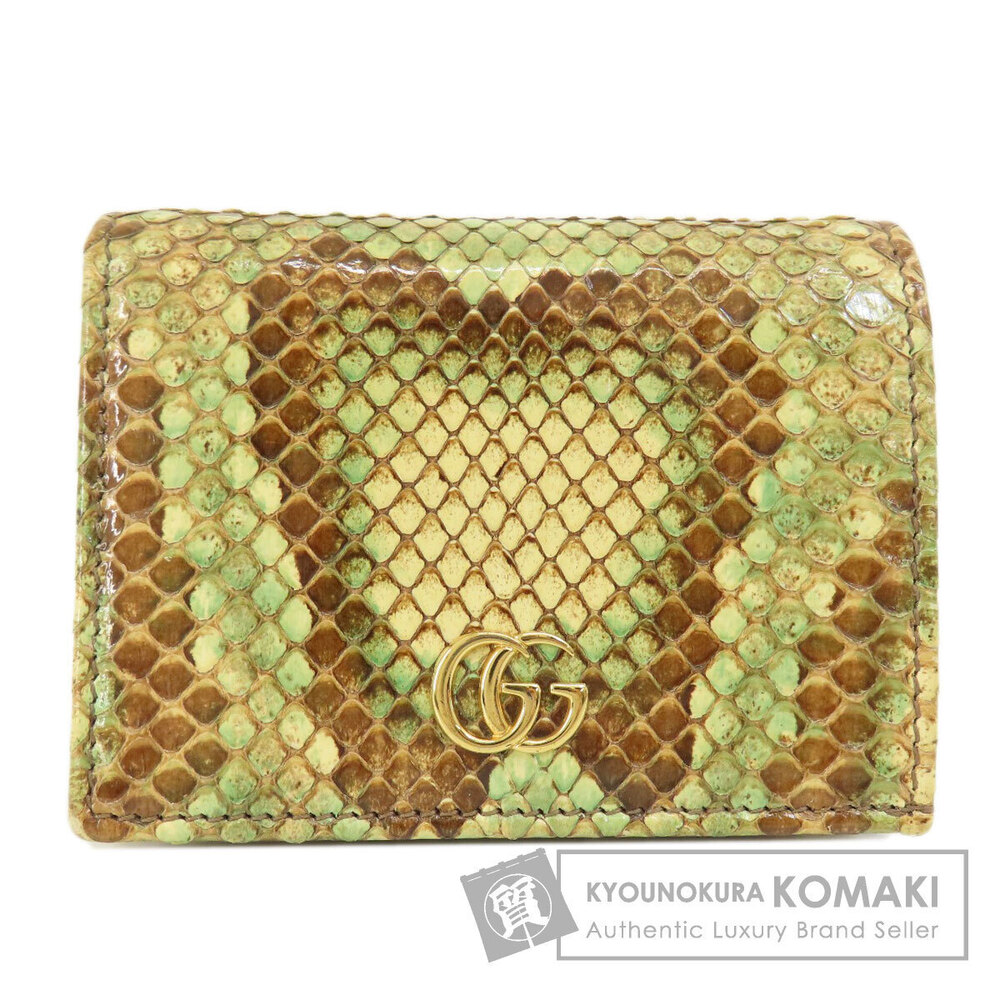 Gucci Python Leather Compact Wallet Bifold - image 1